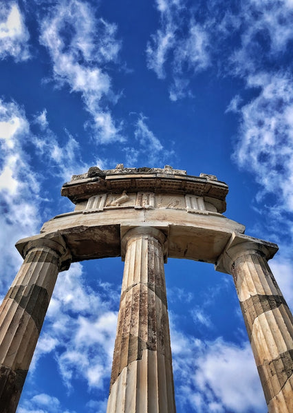 Temple of Olympian Zeus in Athens, Greece. under the sun view